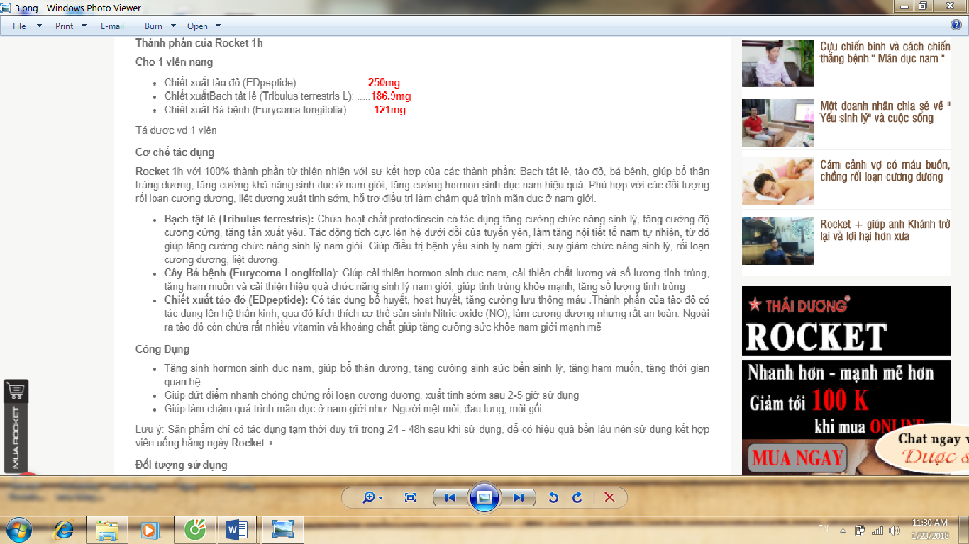 Công ty Sao Thái Dương: Chiêu trò quảng cáo sản phẩm kích dục trá hình TPCN (!?)