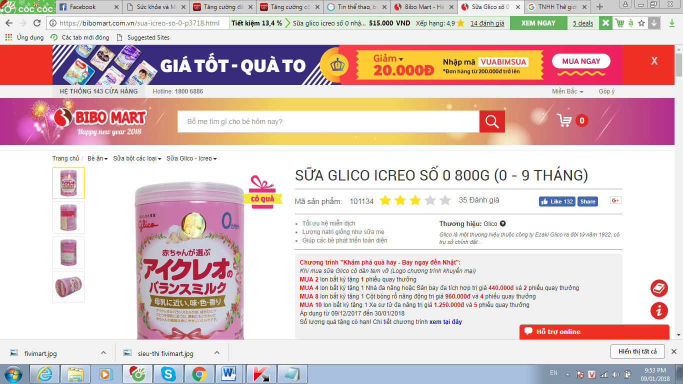 Bibomart vô tư quảng cáo sữa cho trẻ nhỏ sai quy định