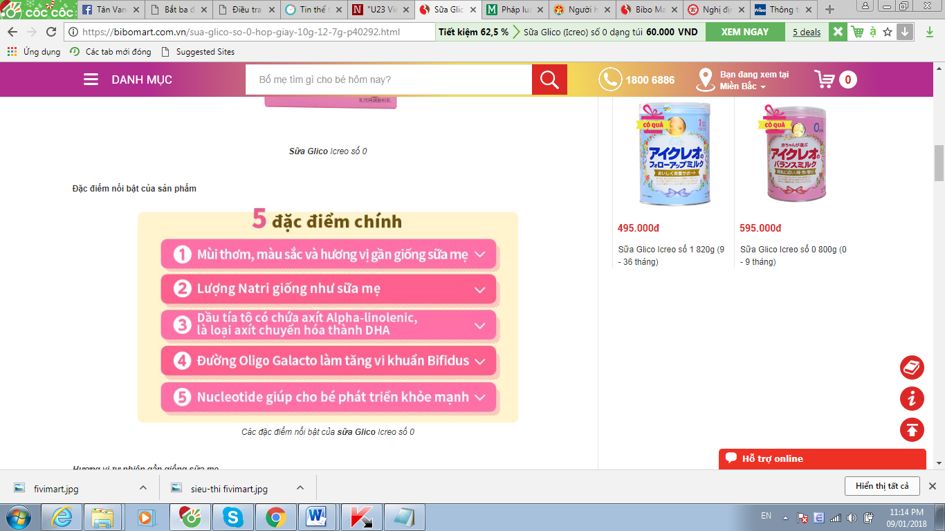 Bibomart vô tư quảng cáo sữa cho trẻ nhỏ sai quy định