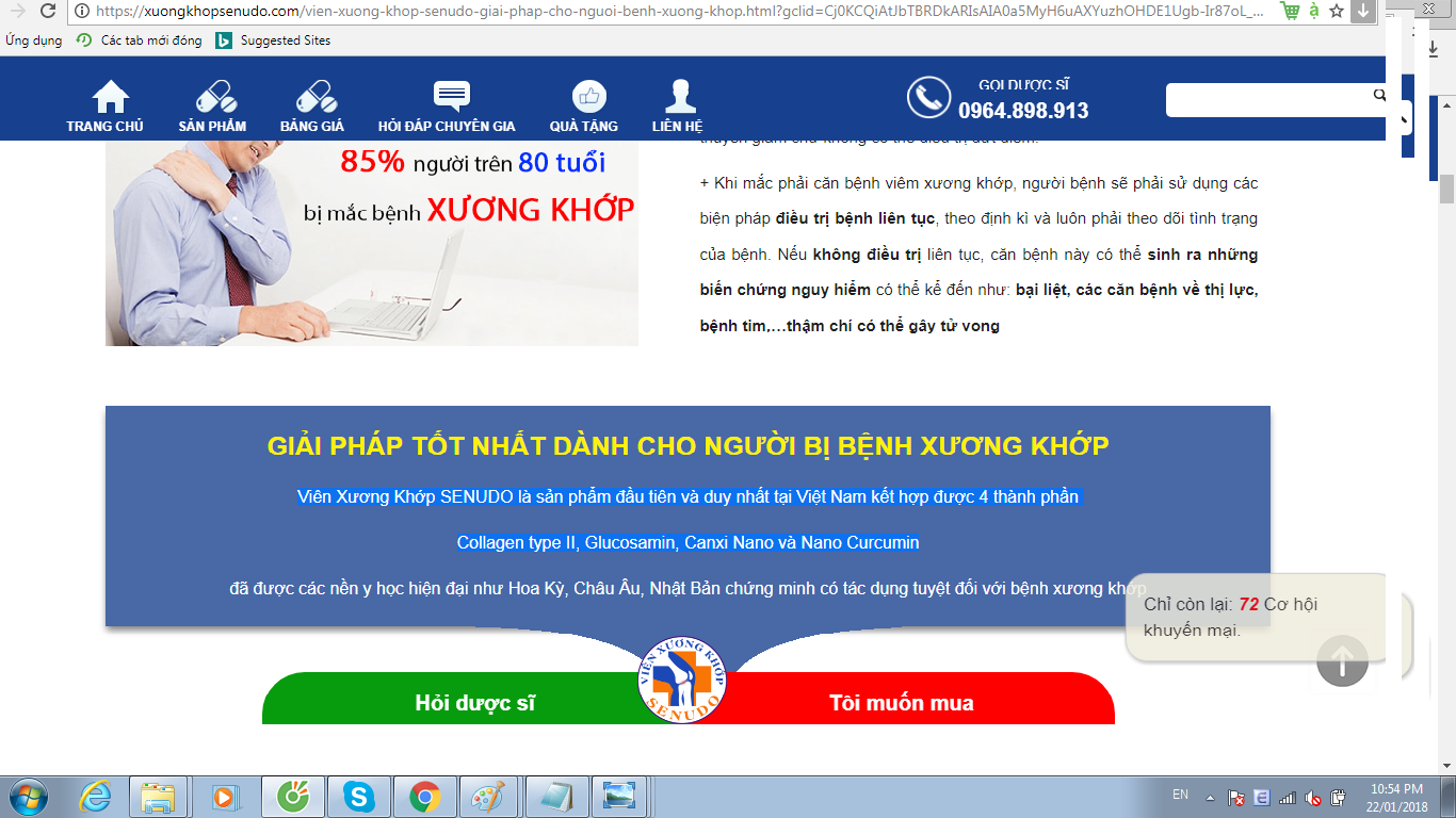 TPCN Senudo quảng cáo như thuốc chữa bệnh?