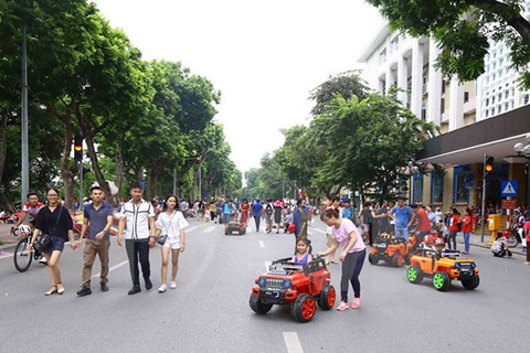 Phố đi bộ khu vực hồ Hoàn Kiếm và phố cổ không tổ chức hoạt động, không gian đi bộ dịp Tết