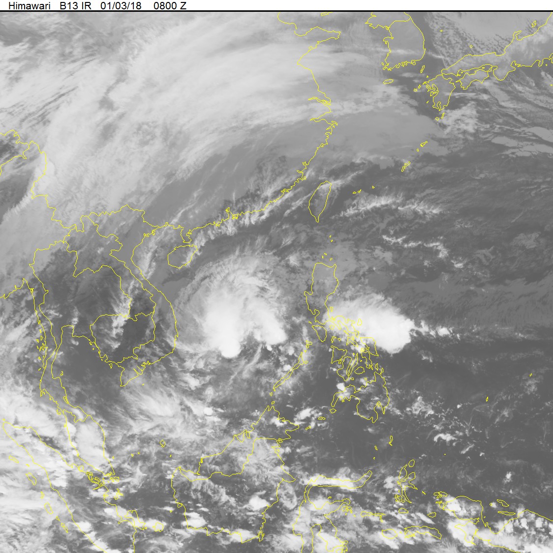 Bão Sanba tiến gần Biển Đông; thời tiết miền Bắc ấm dần