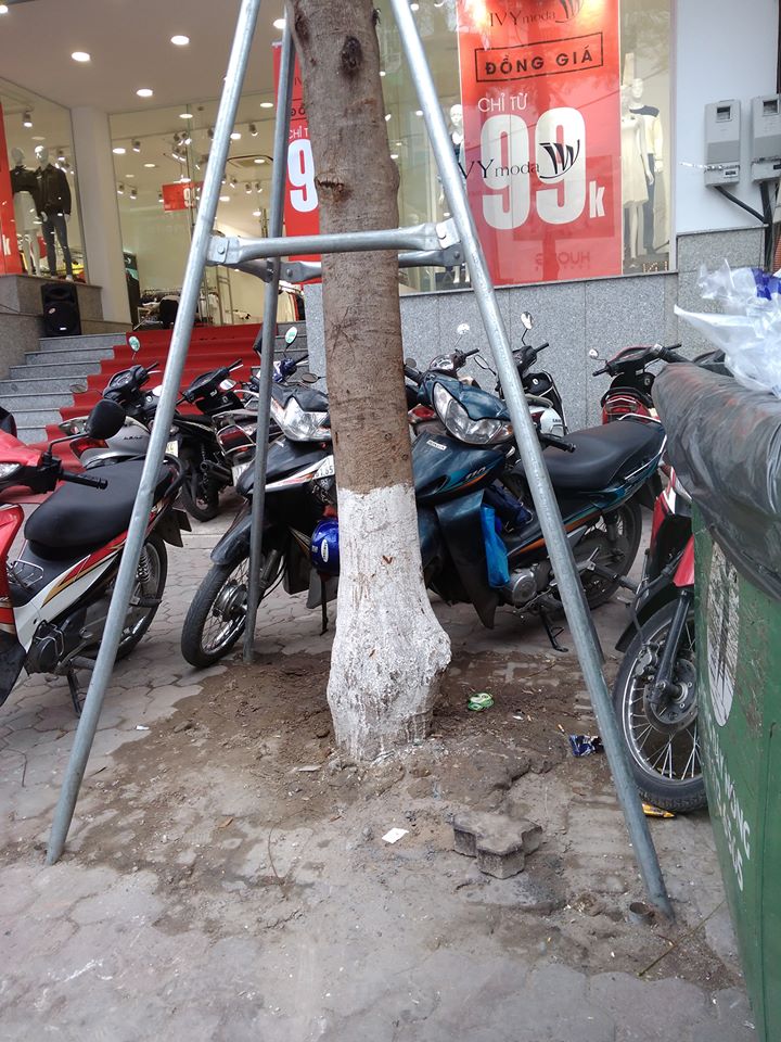 Ivy Moda: Nhiều cửa hàng ngang nhiên lấn chiếm vỉa hè thành nơi giữ xe