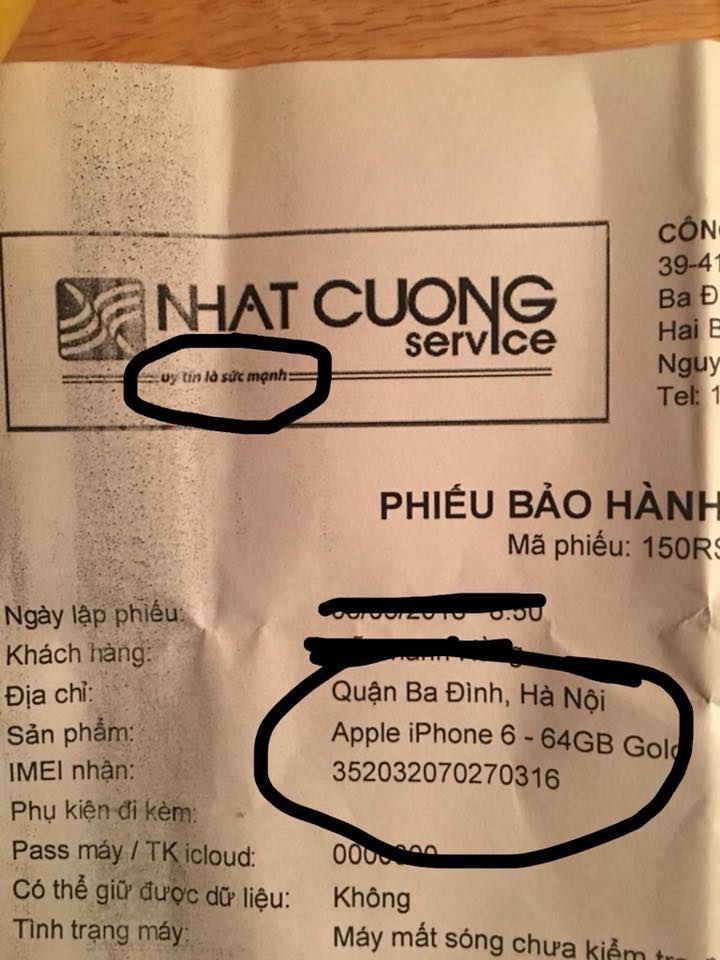 Khách hàng “tố” Nhật Cường Mobile đánh tráo ruột máy và dịch vụ sửa chữa kém