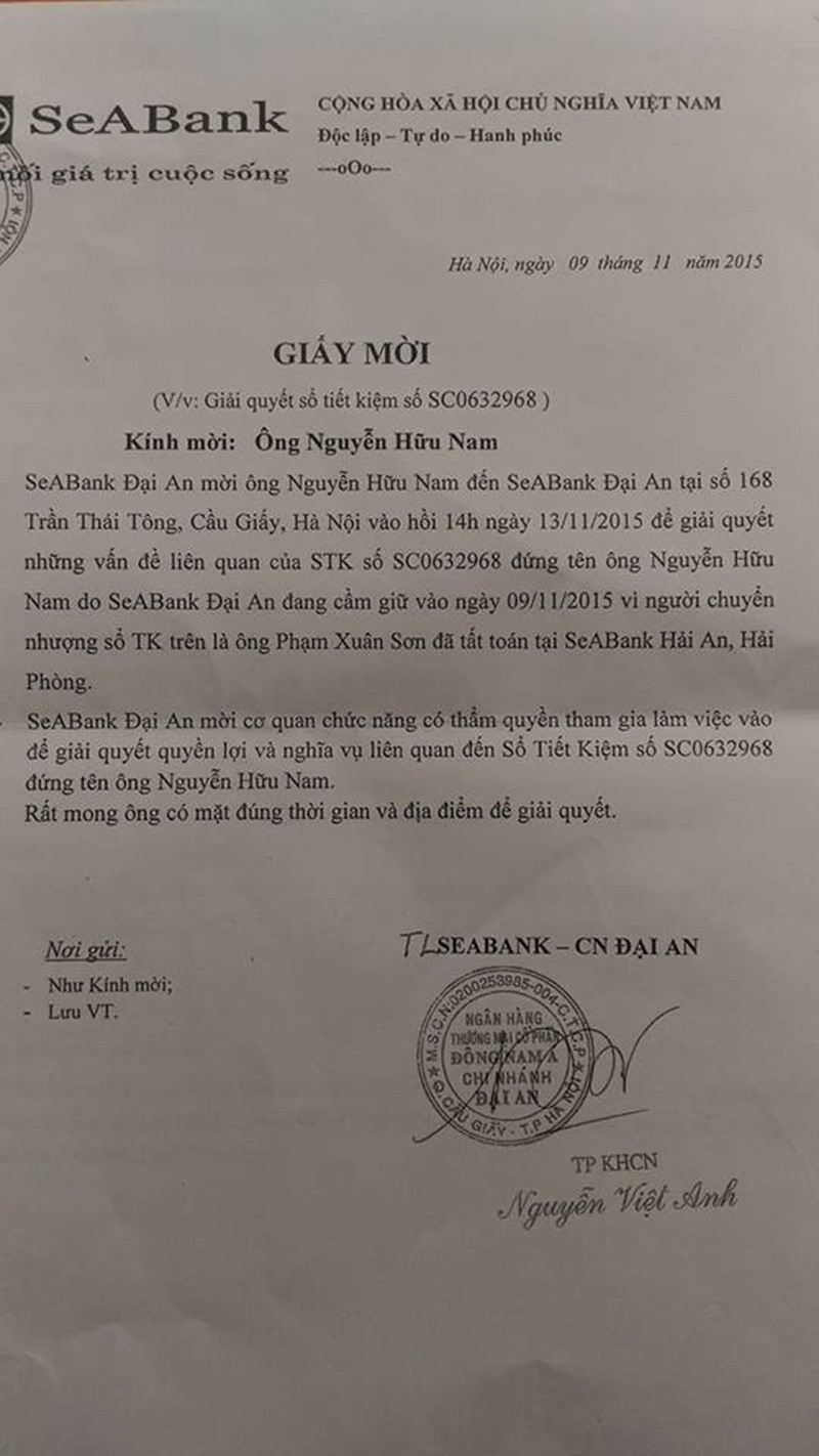 Gần 1 tỉ đồng bất ngờ bị tất toán dù sổ tiết kiệm vẫn còn cầm tay