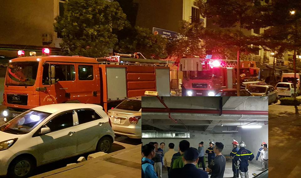 Cư dân chung cư Văn Phú Victoria hoảng loạn chạy cháy trong đêm