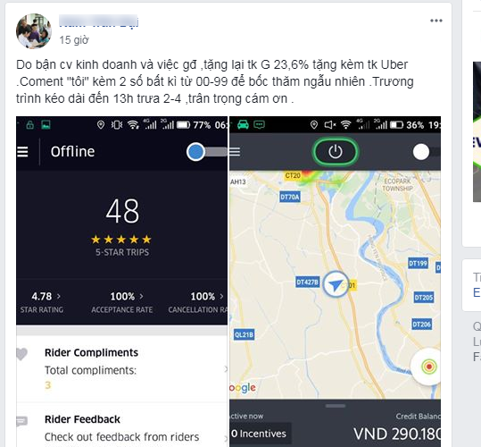 Grab và Uber về chung một nhà, tài xế Uber bán xe, tài khoản Grab bị bán chui
