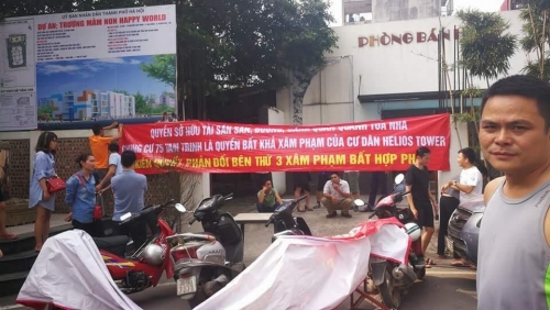 Cư dân Helios Tower 75 Tam Trinh bị chủ đầu tư dự án kế bên đe doạ