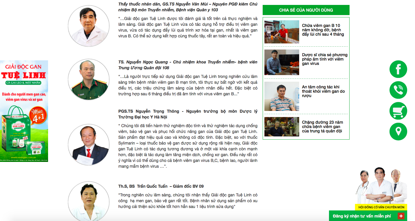 Tuệ Linh: Những lời nói dối khôi hài về việc quảng cáo TPCN Giải độc gan