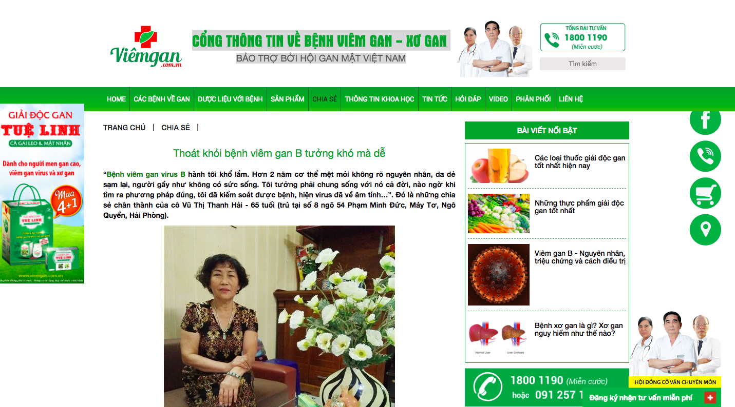 Thực phẩm bảo vệ sức khoẻ Tuệ Linh lách luật quảng cáo TPCN là thuốc?