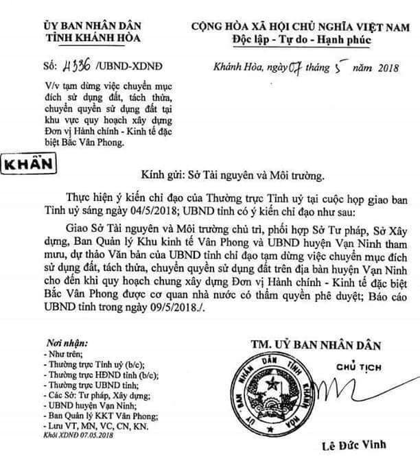 Thêm đặc khu kinh tế bị tạm dừng việc chuyển đổi mục đích sử dụng đất