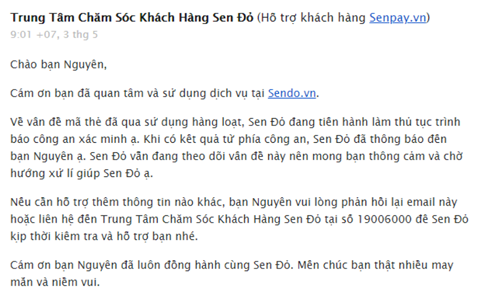 Khách tố hàng ngàn thẻ nạp tiền mua từ Sendo.vn bị mất 300 triệu đồng