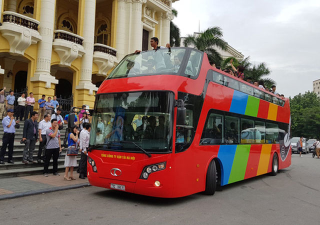 Xe bus 2 tầng Citytour ở Hà Nội chính thức đi vào hoạt động