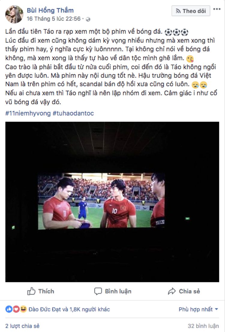 SỐNG LẠI TRẬN THƯ HÙNG CỦA U23 VIỆT NAM QUA BỘ PHIM “11 NIỀM HY VỌNG”