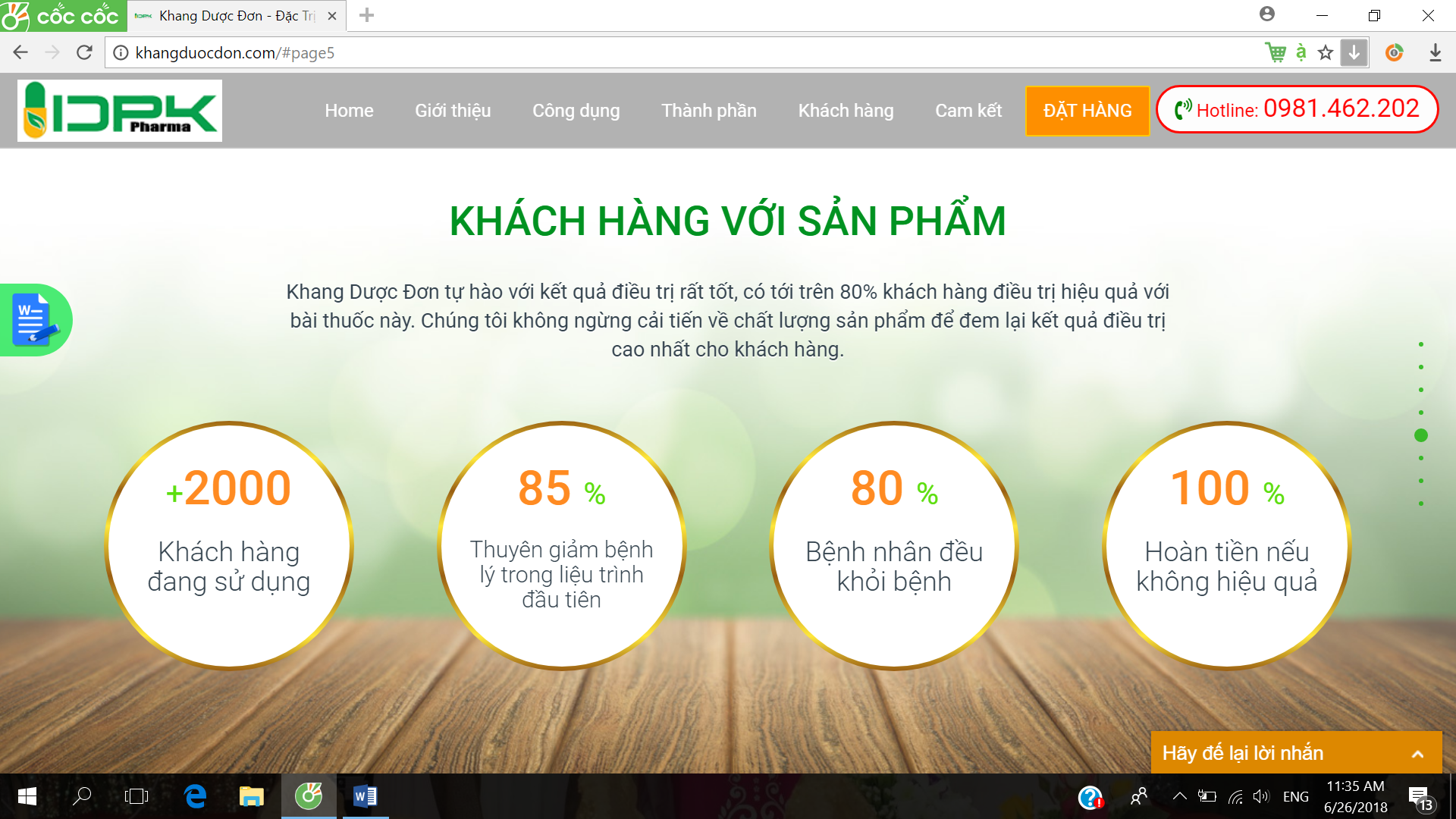 Cty TNHH Y dược Phúc Khang: Quảng cáo sai quy định