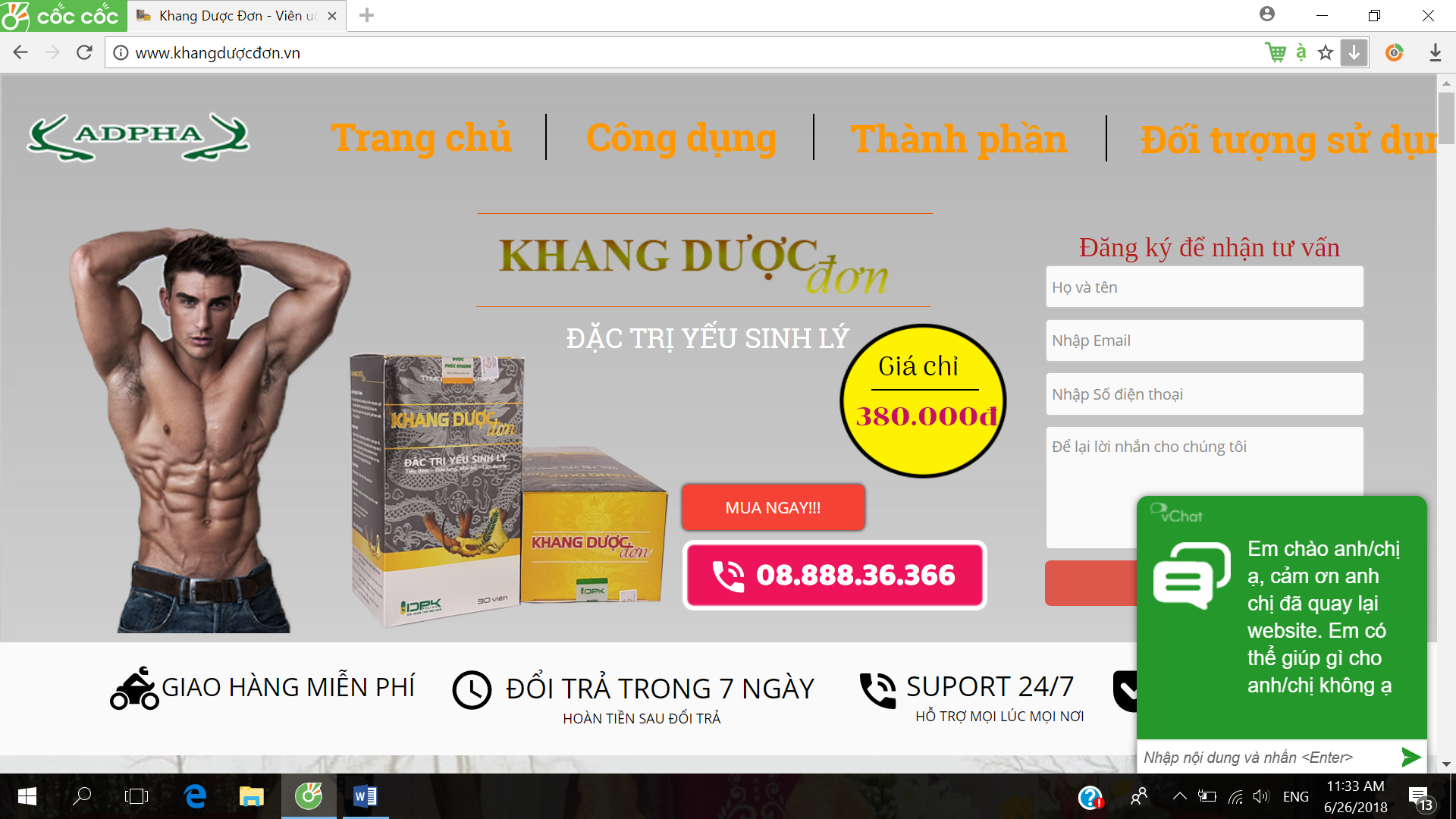 Cty TNHH Y dược Phúc Khang: Quảng cáo sai quy định