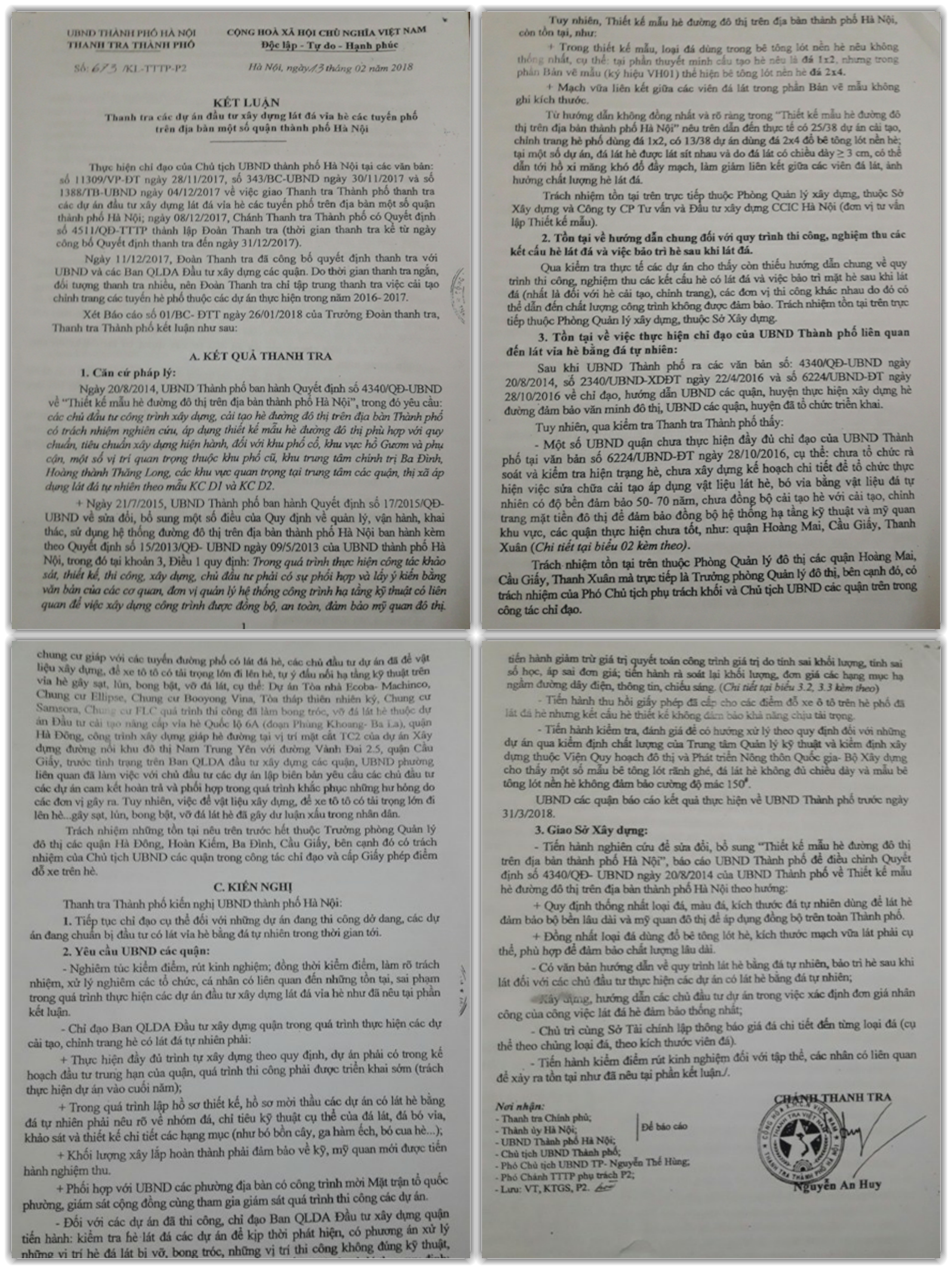 Hà Nội: Nhiều vấn đề đặt ra sau thanh tra dự án lát đá vỉa hè