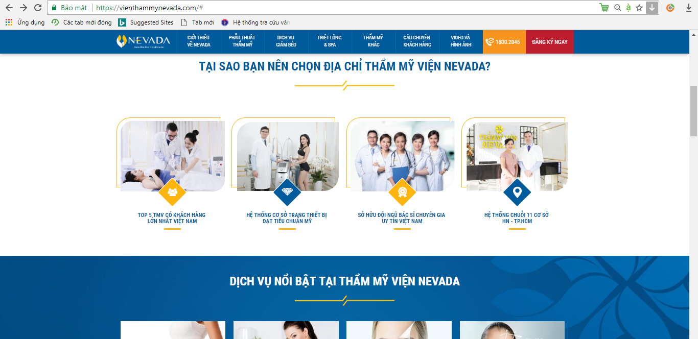Thẩm mỹ viện Nevada tự phong là top 5 TMV nhiều khách hàng nhất Việt Nam
