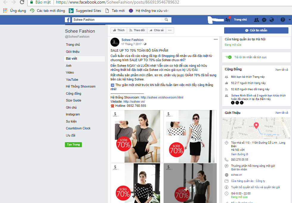 Hãng thời trang Sohee nhiều lần vi phạm hoạt động xúc tiến thương mại?