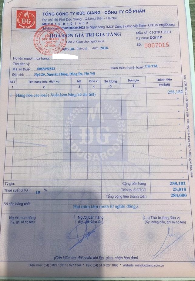 Tổng công ty Đức Giang vi phạm lập hóa đơn đỏ: Đối diện mức phạt nào?