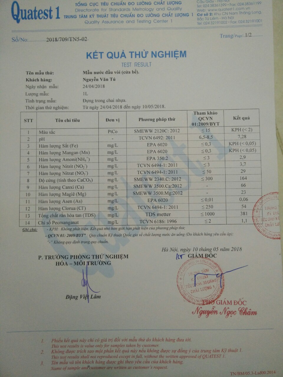 Chủ tịch Nguyễn Đức Chung chỉ đạo giải quyết tình trạng nước bẩn tại Thanh Hà Cienco 5
