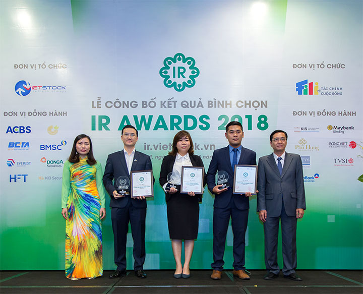 Đất Xanh xuất sắc nhận giải thưởng doanh nghiệp có quan hệ nhà đầu tư (IR) tốt nhất năm 2018