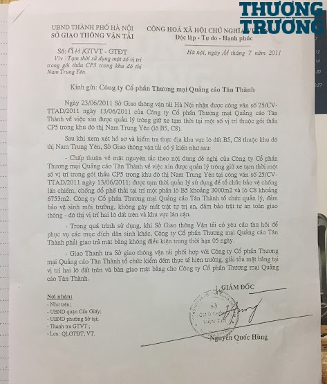 Gần 7000m2 đất dự án làm bãi trông xe: Phường Trung Hòa có buông lỏng quản lý?