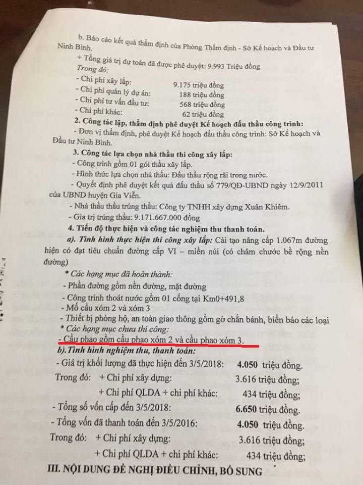 Tiếp bài dự án đội vốn tại Gia Viễn (Ninh Bình): Phát lộ nhiều bê bối từ căn bệnh “mãn tính”