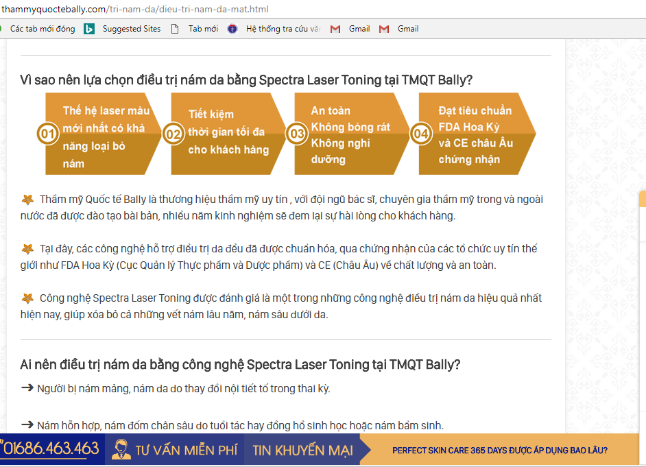 Thẩm mỹ viện Bally cung cấp dịch vụ tiêm filler, trị nám chưa được cấp phép