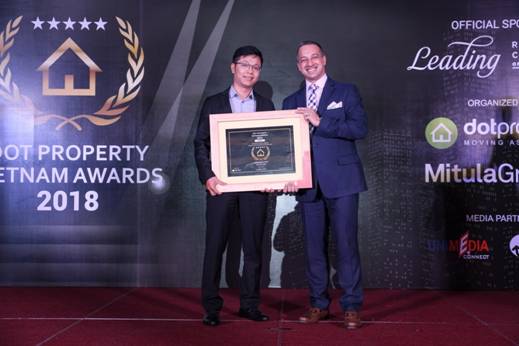 Hinode City được vinh danh với giải thưởng kép tại lễ trao giải Dot Property Award 2018