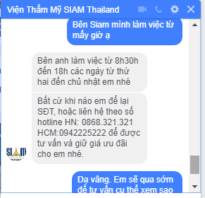 Viện thẩm mỹ Siam Thailand vi phạm luật quảng cáo, vi phạm về thời gian được cấp phép?
