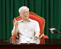 Tổng Bí thư Chủ tịch nước Nguyễn Phú Trọng chủ trì họp lãnh đạo chủ chốt 