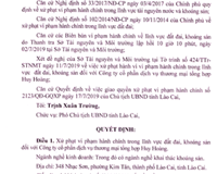 Lào Cai Xử phạt Cty Huy  Hoàng 178 triệu đồng do khai thác khoáng sản trái phép 
