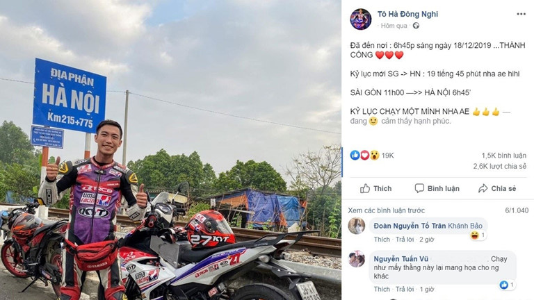 Xử lý nghiêm nam thanh niên chạy xuyên Việt chưa đến 20 giờ