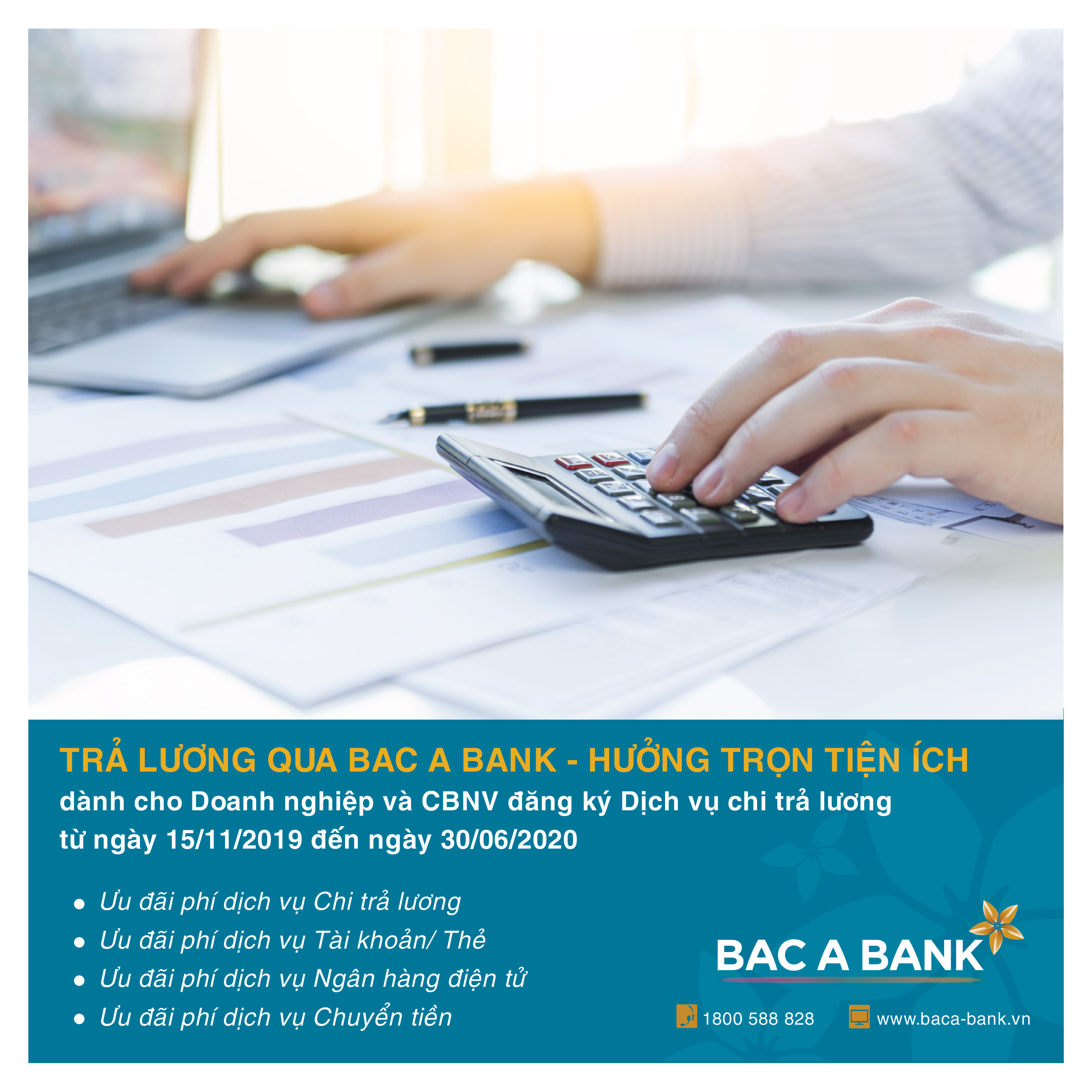 Nhiều ưu đãi cho doanh nghiệp chi trả lương qua BAC A BANK