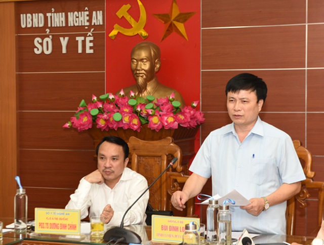 Lãnh đạo tỉnh Nghệ An tiếp xúc với đoàn Bộ Kế hoạch và Đầu tư thực hiện tự cách ly tại nhà