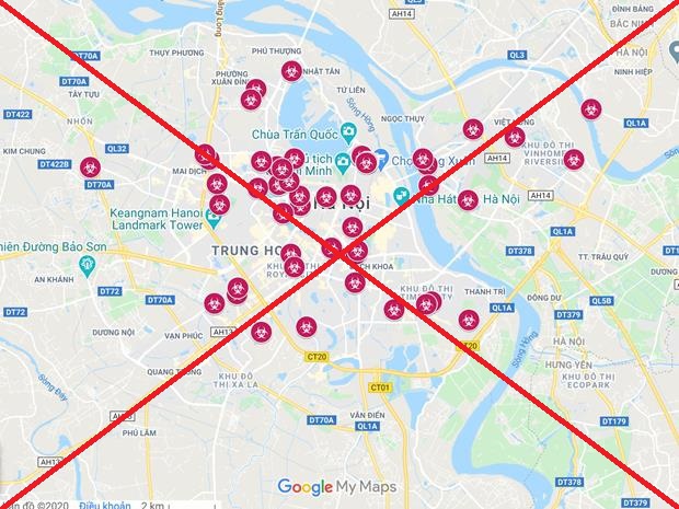 Bản đồ dịch Covid-19 lan truyền trên mạng là không chính xác