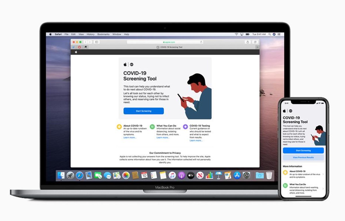 Apple ra mắt trang web, ứng dụng giúp sàng lọc ca nhiễm COVID-19