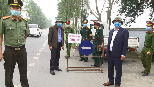 Hải Dương UBND huyện Thanh Hà thành lập 127 chốt kiểm soát dịch Covid-19