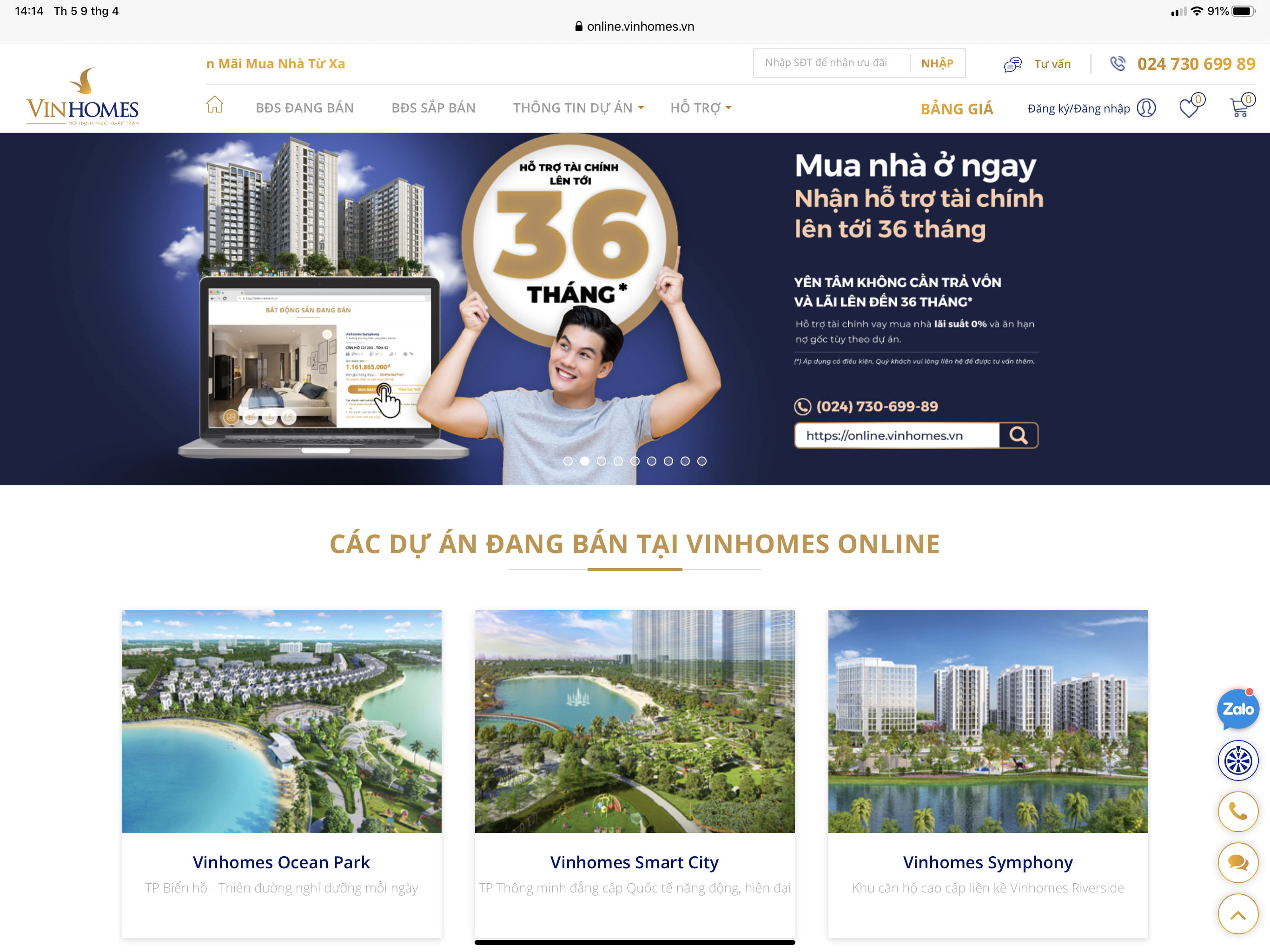 Vinhomes ra mắt sàn giao dịch bất động sản trực tuyến