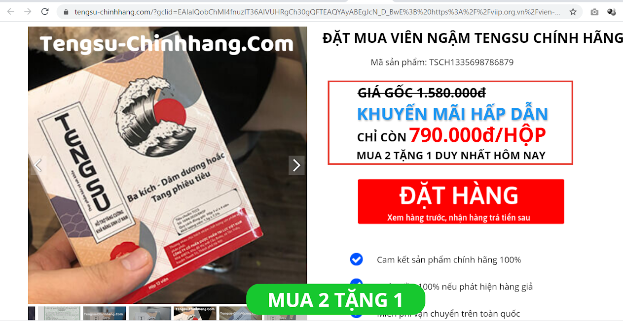 Cẩn trọng với thông tin quảng cáo 2 thực phẩm bảo vệ sức khỏe Tengsu và Nano Fast 