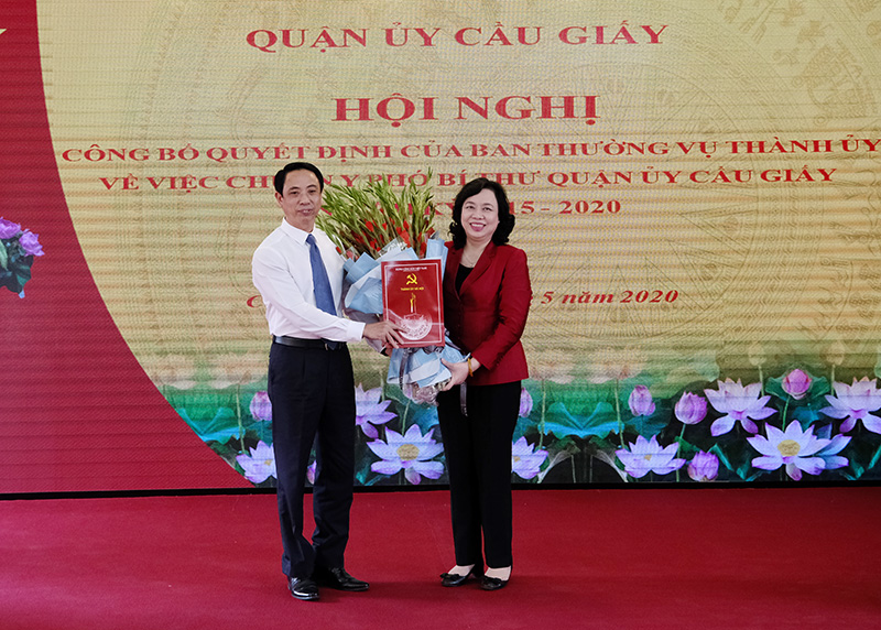 Ông Nguyễn Văn Chiến làm Phó Bí thư Thường trực Quận ủy Cầu Giấy