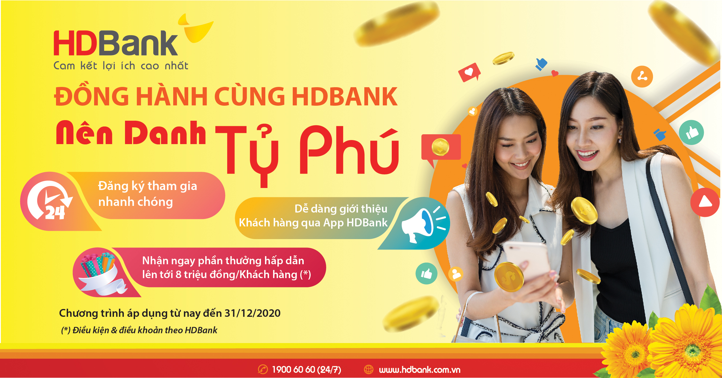 HDBank đồng hành cùng khách hàng với nhiều ưu đãi hấp dẫn
