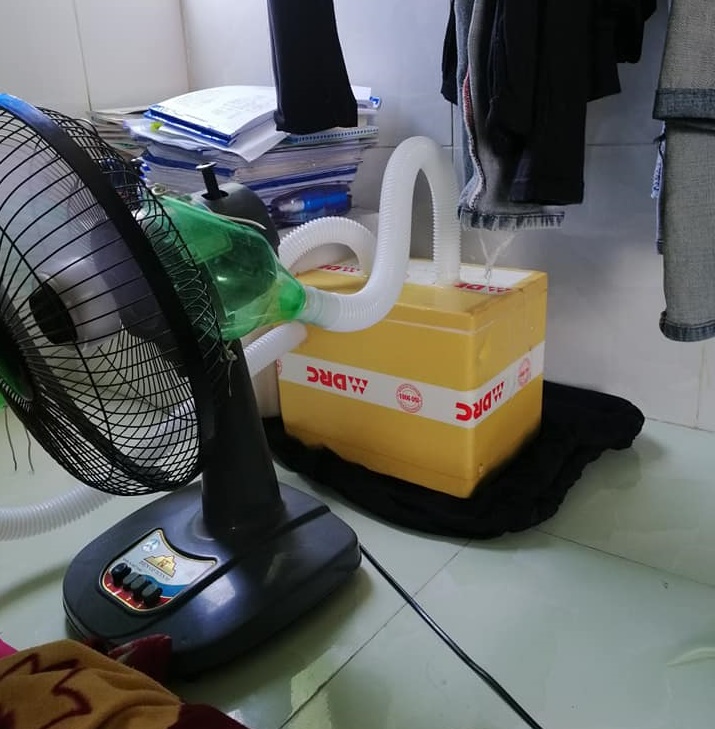 Sinh viên sáng tạo Quạt điều hòa để chống chọi với cái nóng giữa mùa hè