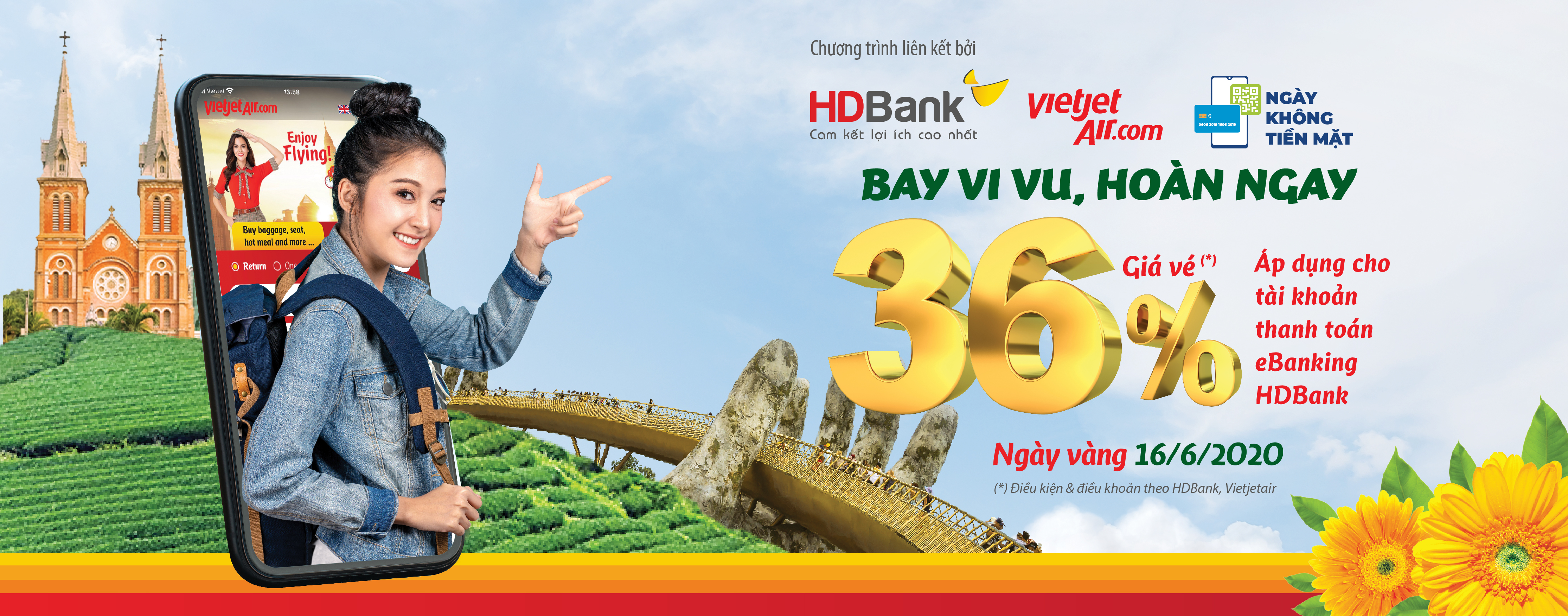 “Thanh toán ngay – hoàn tiền bay” cùng HDBank 