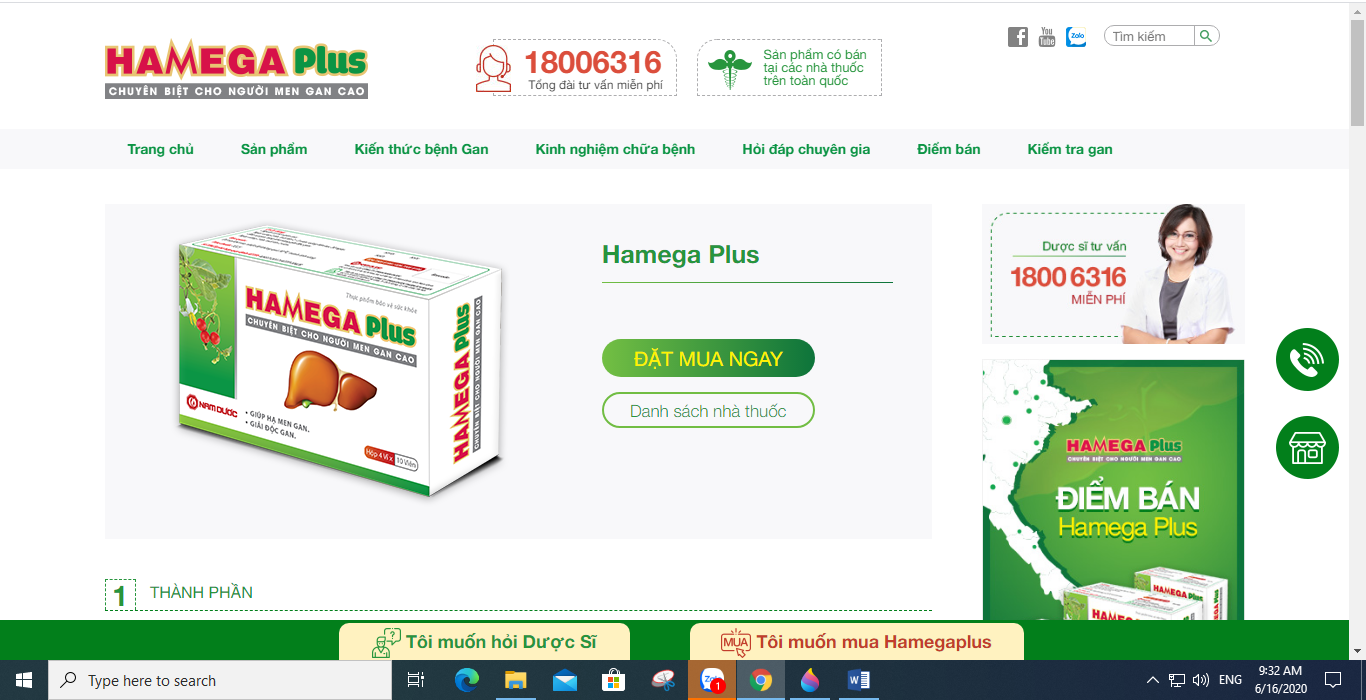 Giật mình với nội dung ghi nhãn thực phẩm bảo vệ sức khỏe Hamega Plus của Nam Dược