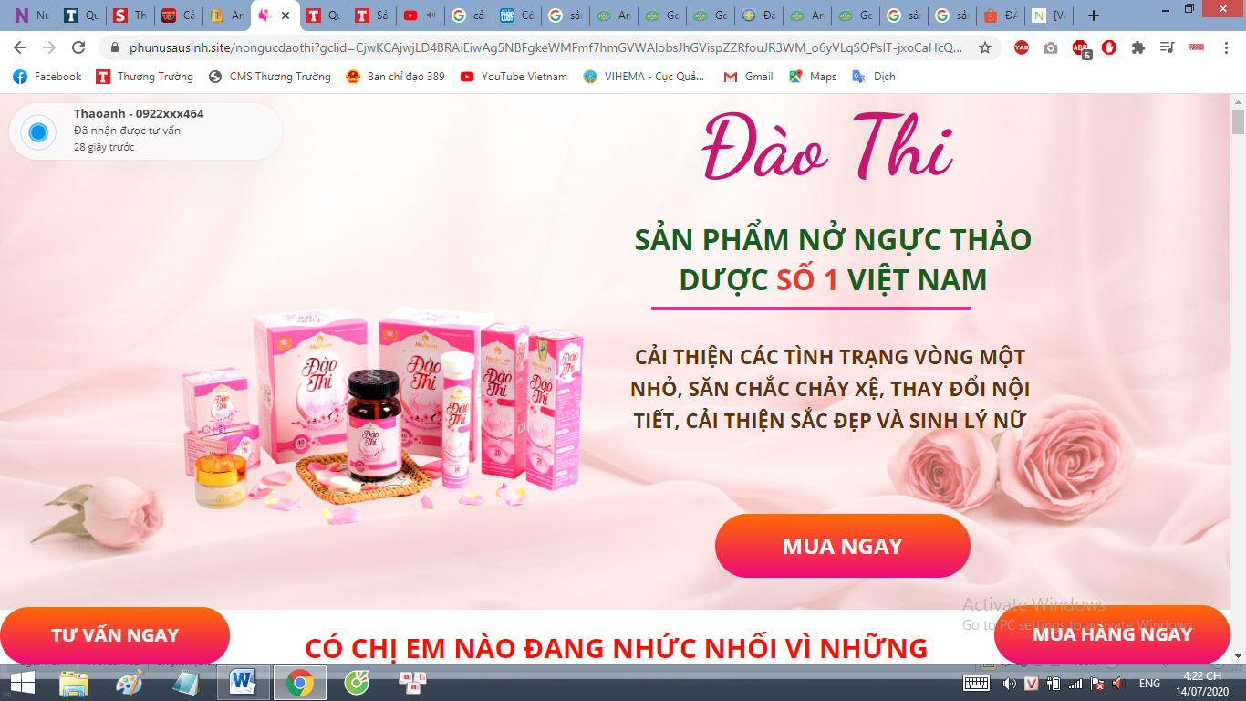 Cảnh báo: Loạn quảng cáo sản phẩm nở ngực..lợi bất cập hại