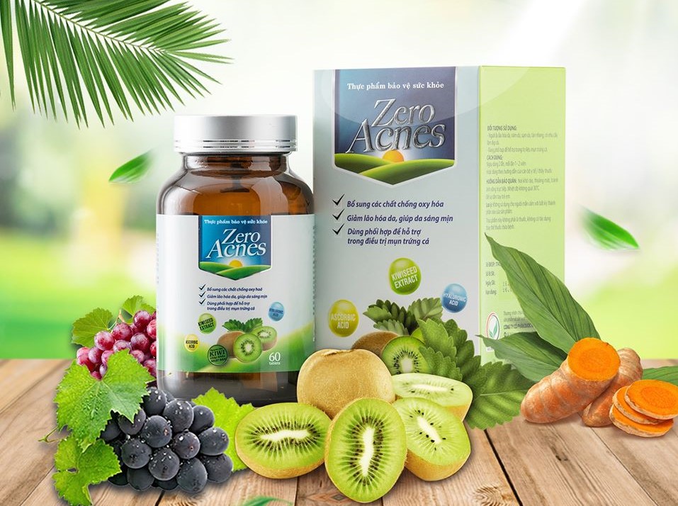 Thực phẩm BVSK Zero Acnes quảng cáo gây hiểu lầm như thuốc chữa bệnh trên các website