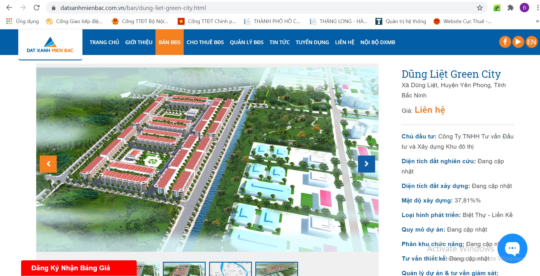 Bắc Ninh Dự án Dũng Liệt Green City chưa đủ điều kiện đã bán hàng