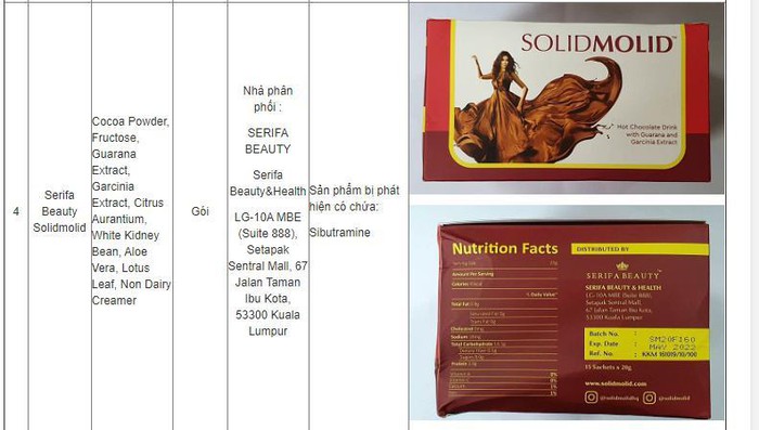 Singapore cảnh báo về việc phát hiện các sản phẩm thực phẩm có chứa chất cấm